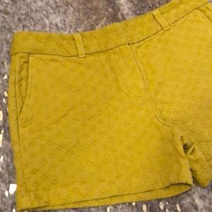 LOFT Chartreuse Shorts